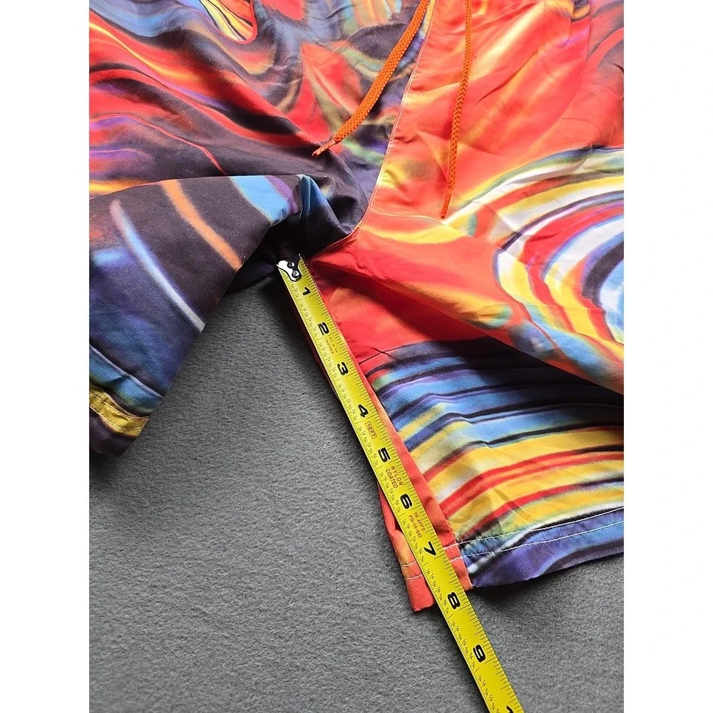 Highland Outfitters Mens Size L Multicolor Swirl Rainbow‎ Swim Beach Shorts